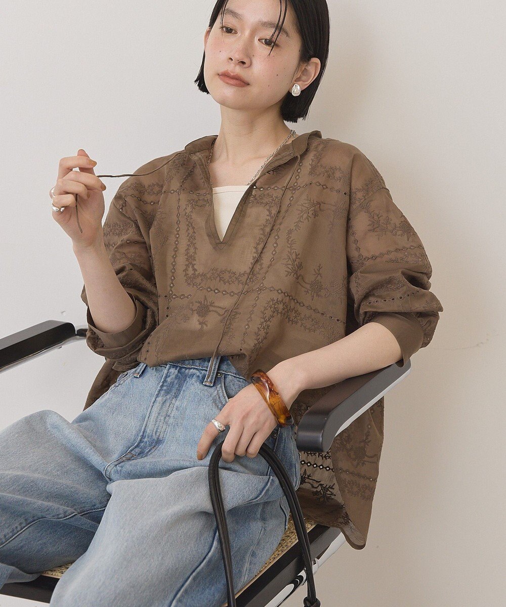 AMERICAN HOLIC スキッパーレースブラウス 