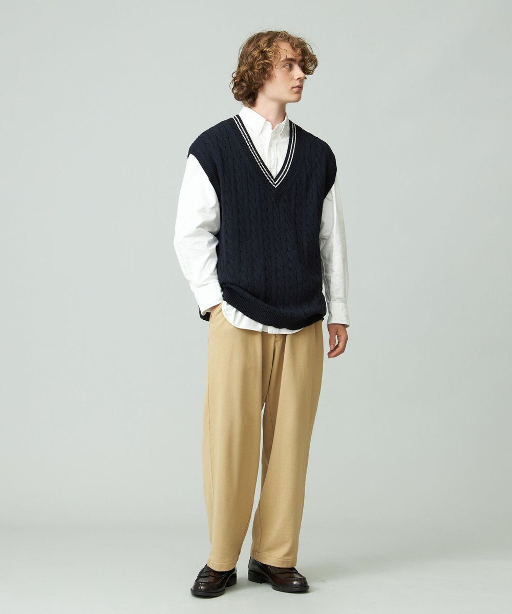J.PRESS YORK STREET 【UNISEX】コットンケーブルチルデン ニットベスト 