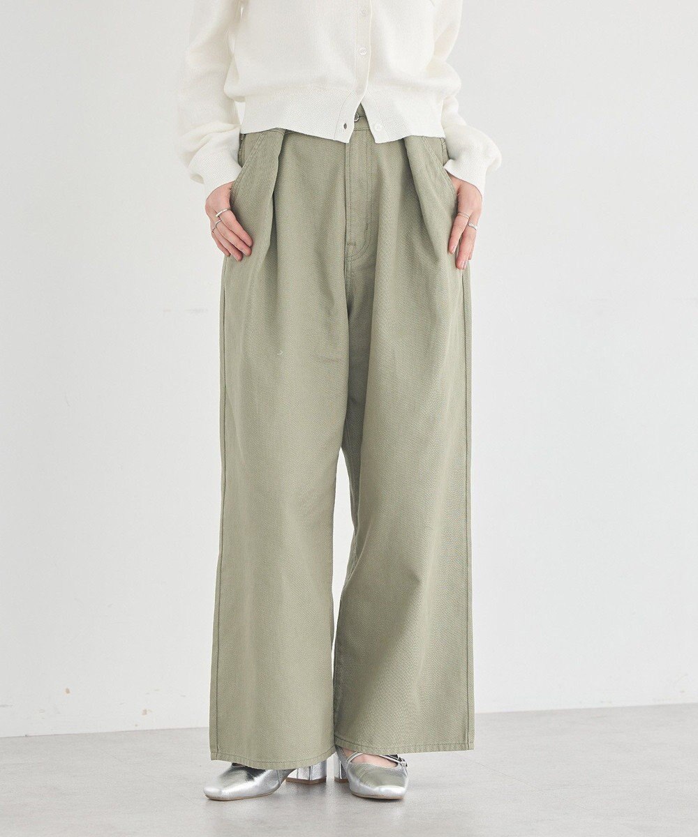 earth music&ecology 【綿100％】ポケットレースカラーパンツ 