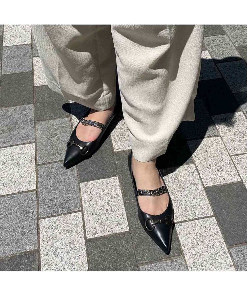 MODE ET JACOMO <MODE ET JACOMO>ポインテッドトゥメリージェーンパンプス 