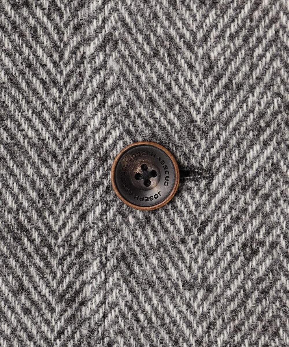 JOSEPH ABBOUD 【尾州産カシミヤブレンド素材/軽量】カシミヤブレンドアルパカヘリンボーン ステンカラーコート 