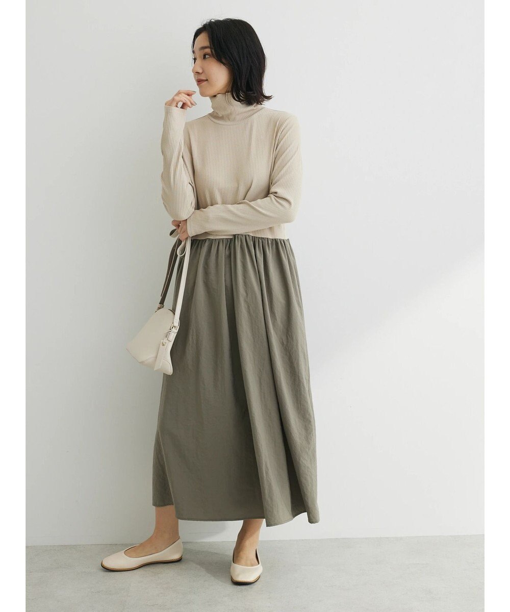 Green Parks ・ＳＵＧＡＲ　ＳＰＯＯＮ　ハイネックギャザーワンピース 