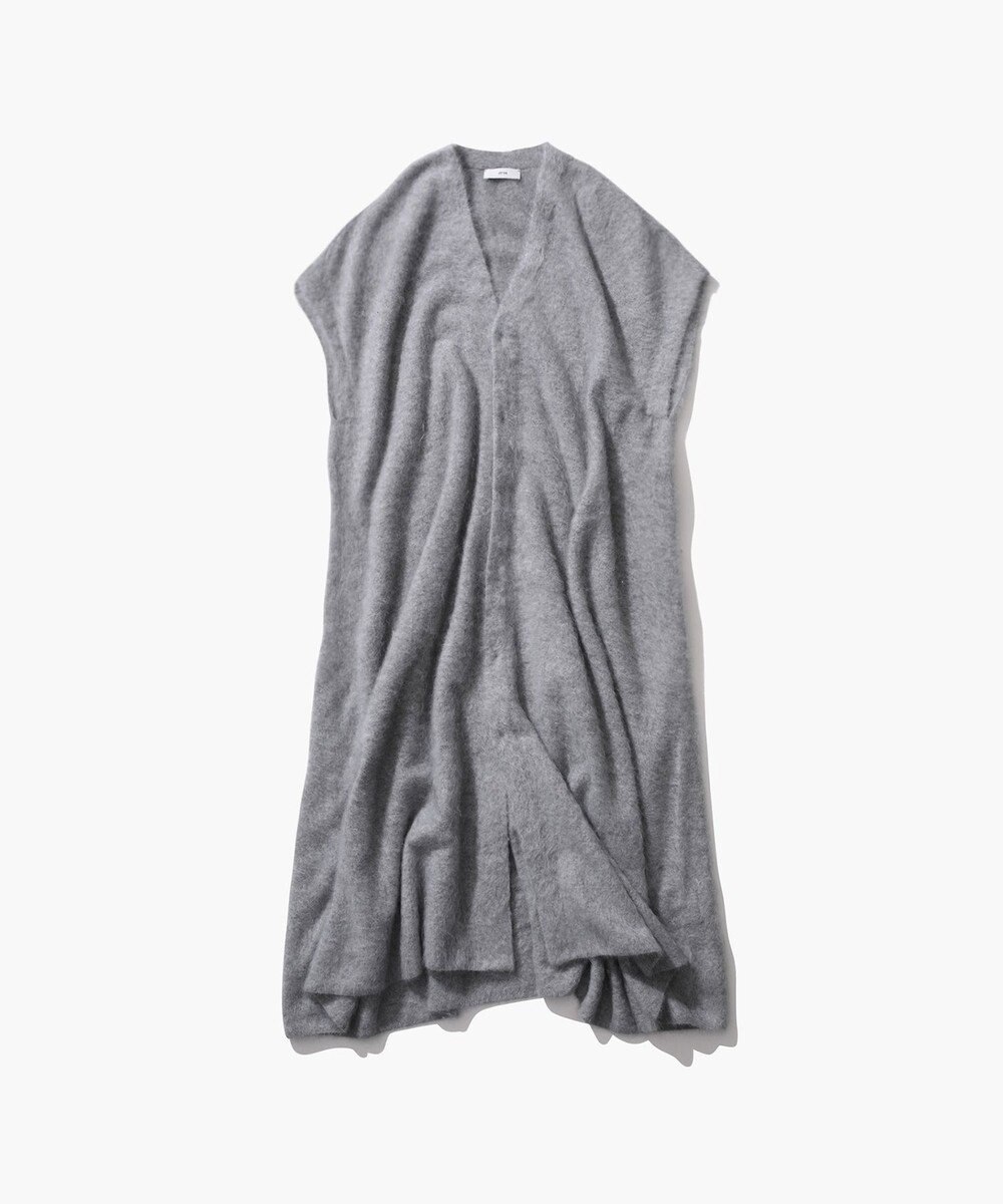 ATON ROYAL FUR CASHMERE | Vネックドレス 