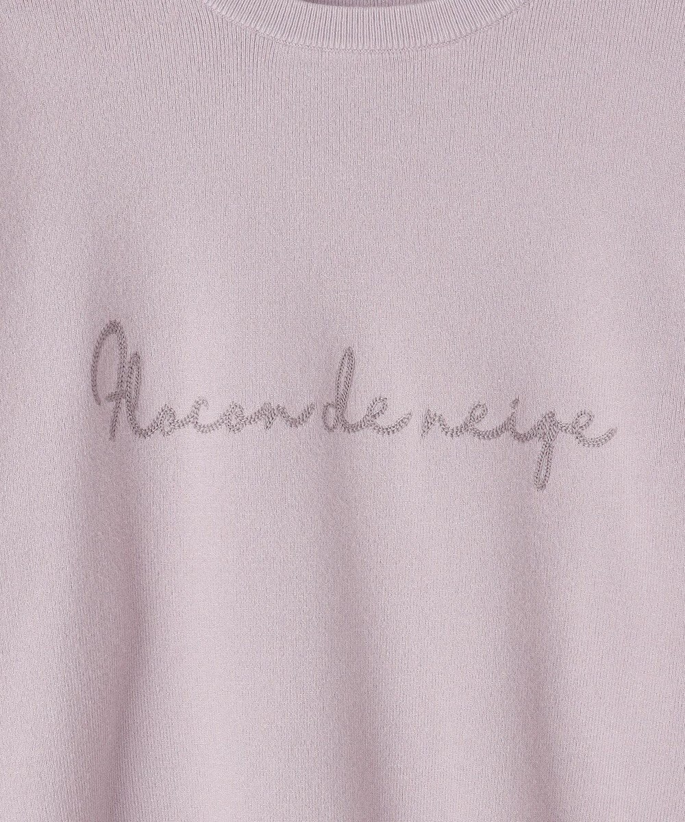 ANY SIS L 【洗える】ロゴ刺繍 ニット 