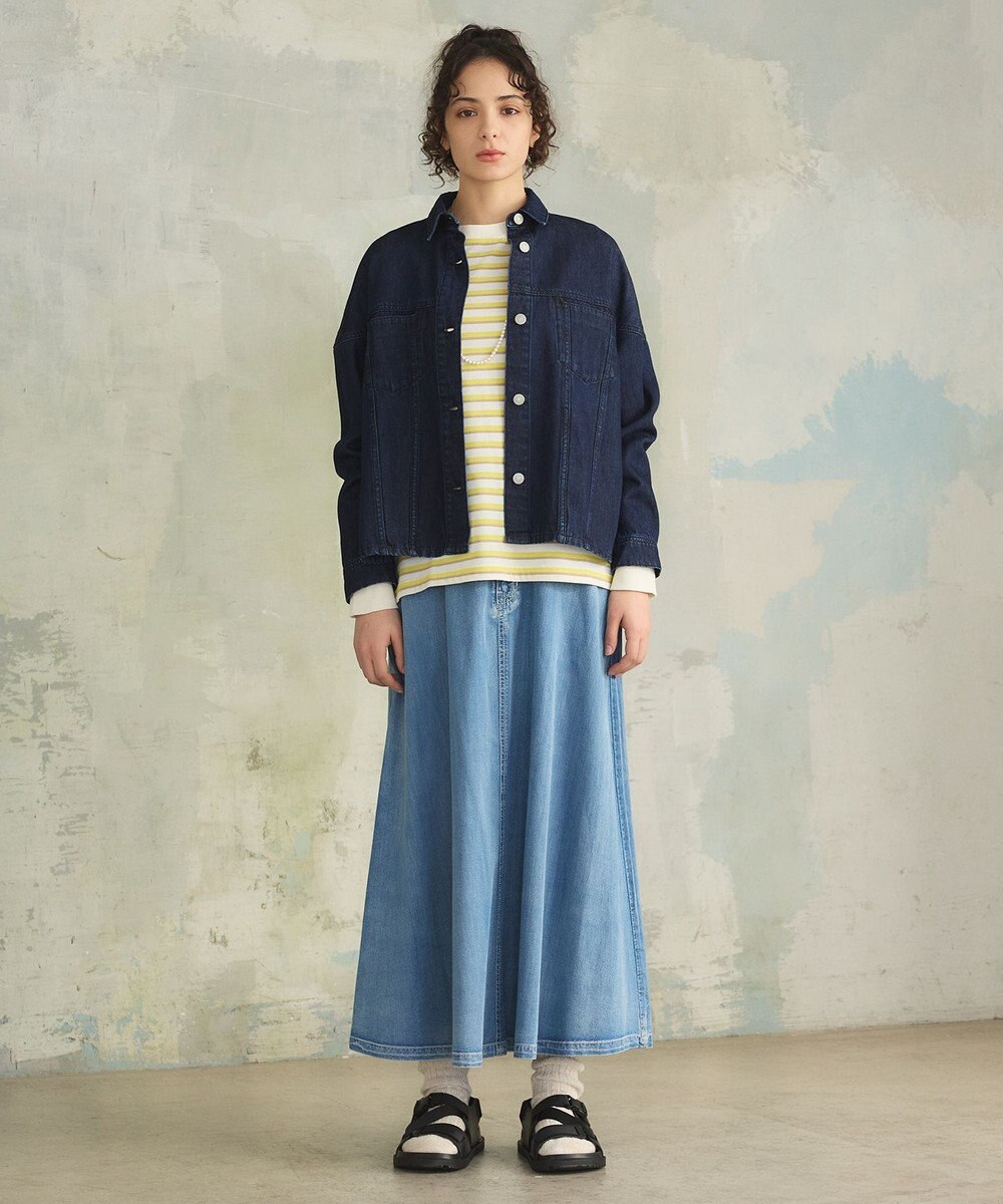 J.PRESS YORK STREET 【WOMEN】ライトダンガリー デニムスカート 