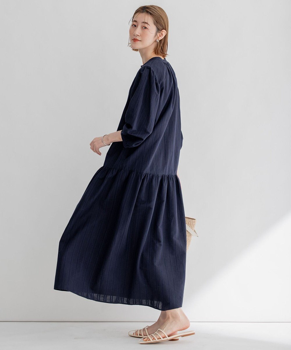 23区 S 【洗える】カラミストライプ ワンピース 