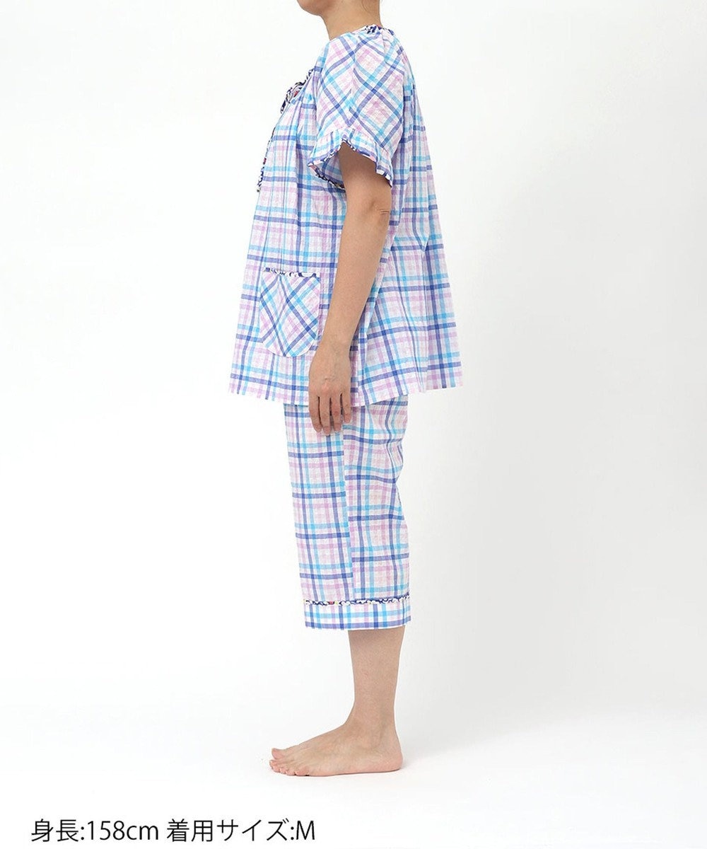 tsumori chisato SLEEP ツモリチサト パジャマ 5分袖 半袖 7分丈 綿混(本体) ローン素材 レディース UDT154 /ワコール 