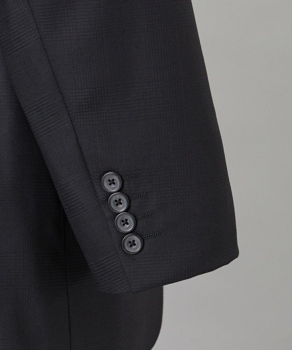 GOTAIRIKU シワになりにくい【御幸毛織/みゆきけおり】Superio160 スーツ_ブラックチェック 