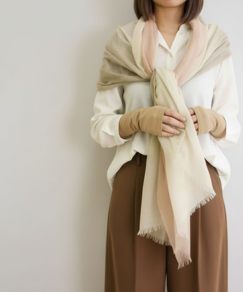 ORuKuBET GRADATION CASHMERE STOLE 