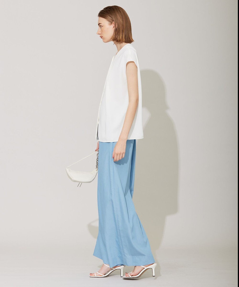 ICB 【洗える】エステルダブルクロス プルオーバーブラウス 