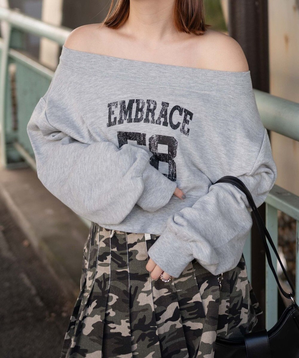 WEGO オフショルショートスウェット 