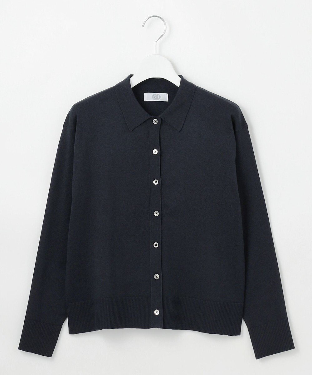 J.PRESS LADIES S 【洗える】ニットポロ カーディガン 