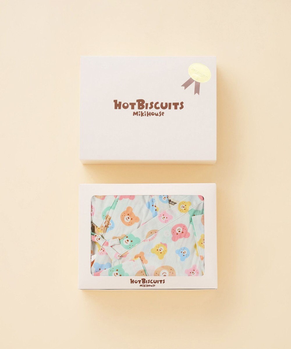 MIKI HOUSE HOT BISCUITS 総柄 ベビー甚平オール ギフトセット【BOX付き】 