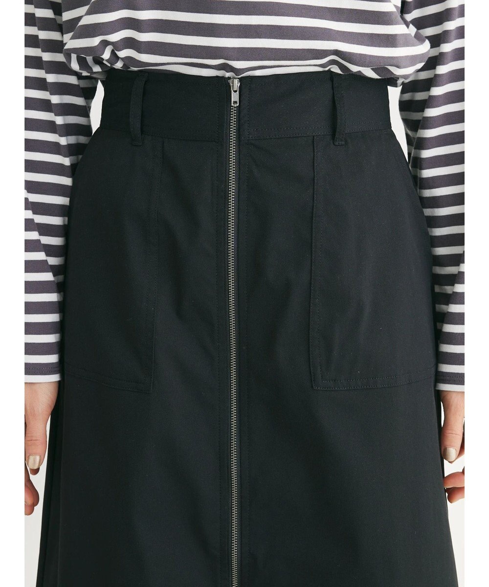 Green Parks フロントＺＩＰセミフレアスカート 