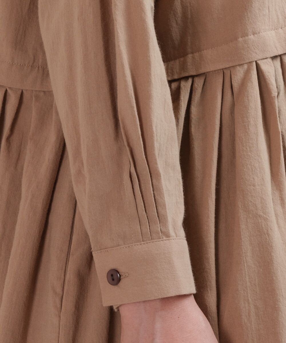 muuc 花刺繍モチーフのコットンローンワンピース 