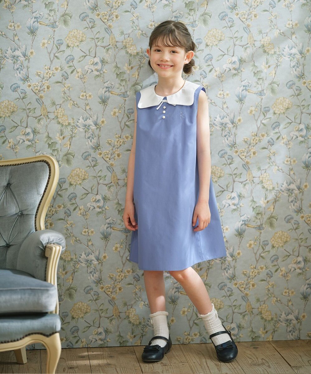 組曲 KIDS 【110-140㎝】カーブカラー ワンピース 
