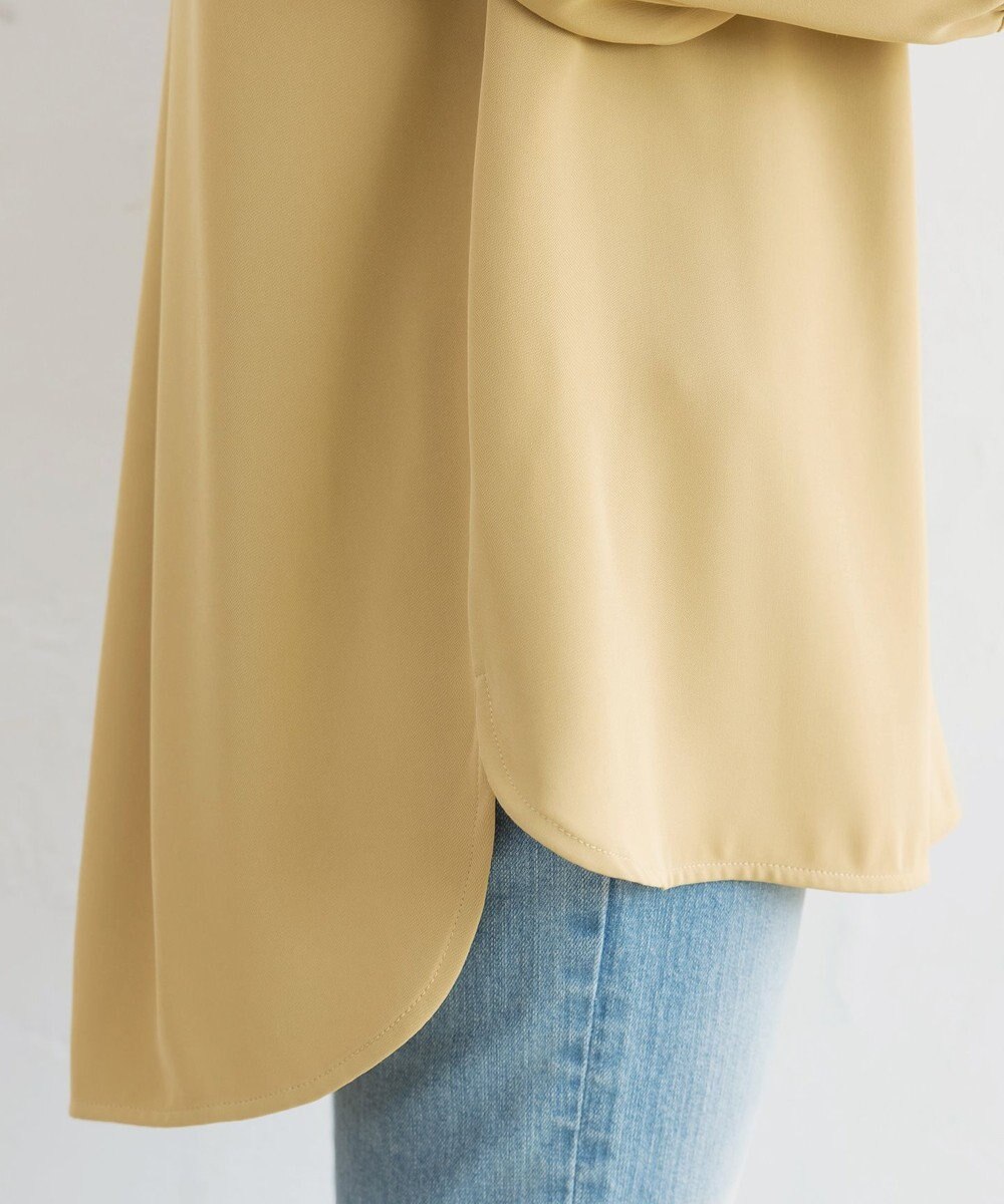 Tiaclasse L 【洗える】とろみシャツチュニック 