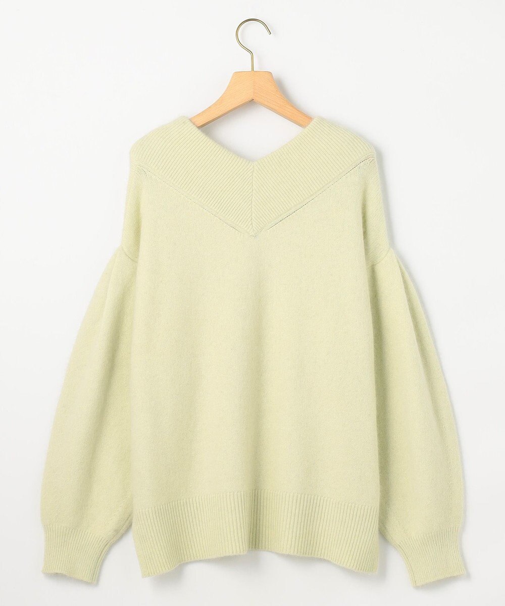 組曲 S フラッフィーファーＶネック ニット 