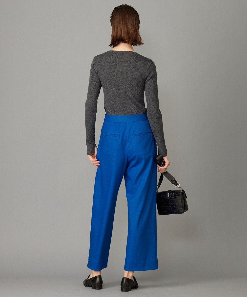 ICB 【洗える】 ウォッシャブルウールジャージー ワイドパンツ 