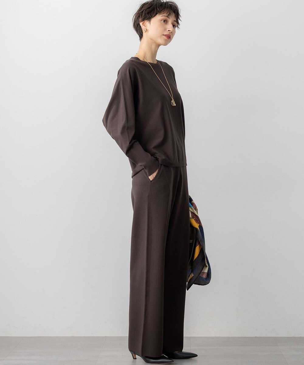 23区 【洗える/吊り干しOK】ヴィスコースストレッチ ドルマンスリーブ ニット 