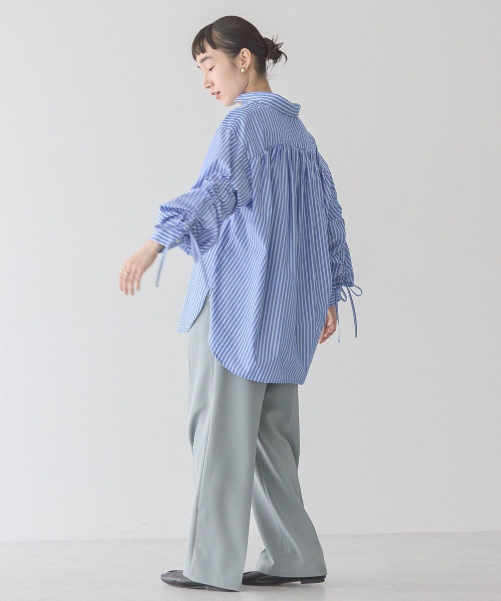 AMERICAN HOLIC イージーケアバックギャザーリボンシャツ 