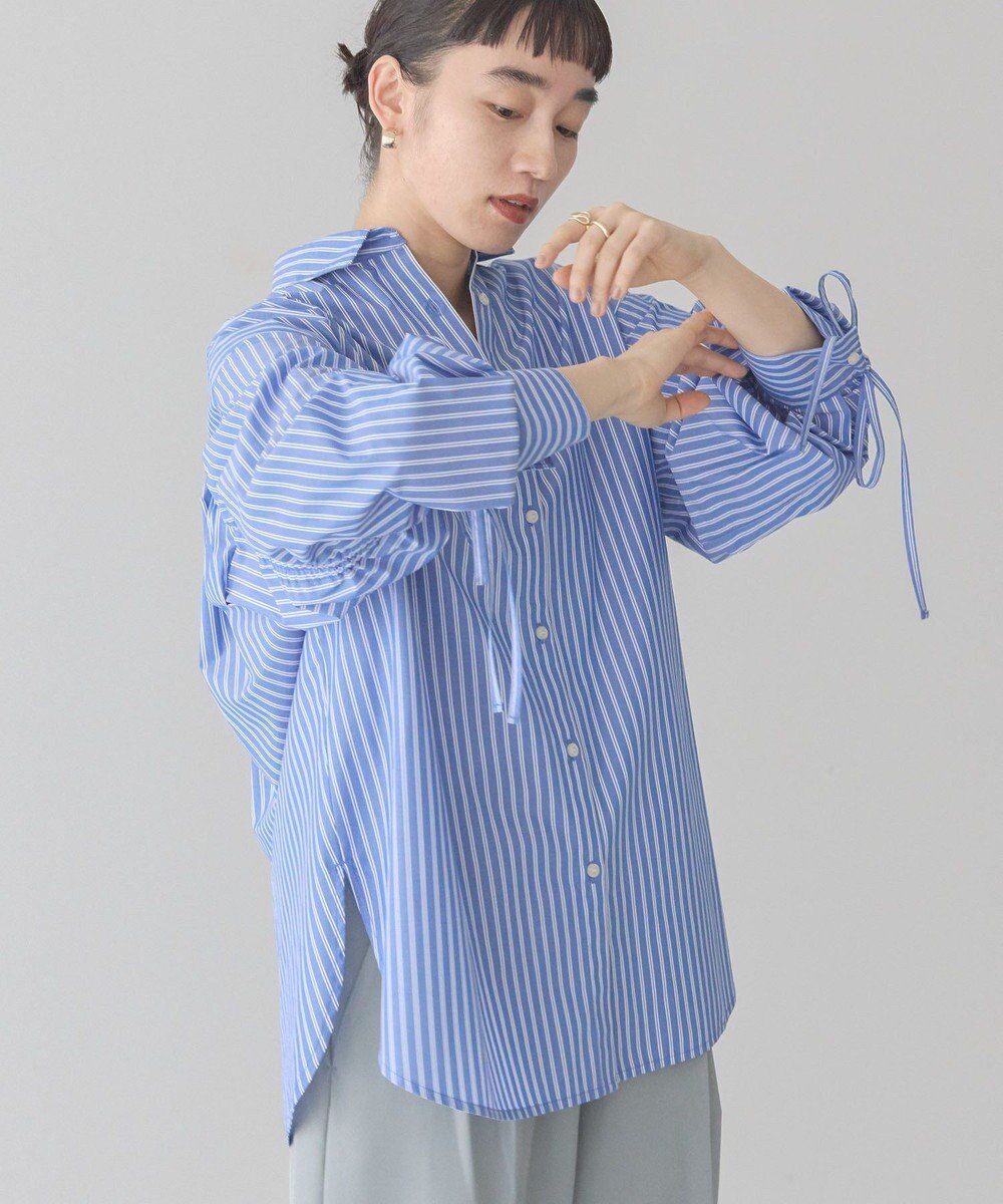 AMERICAN HOLIC イージーケアバックギャザーリボンシャツ 