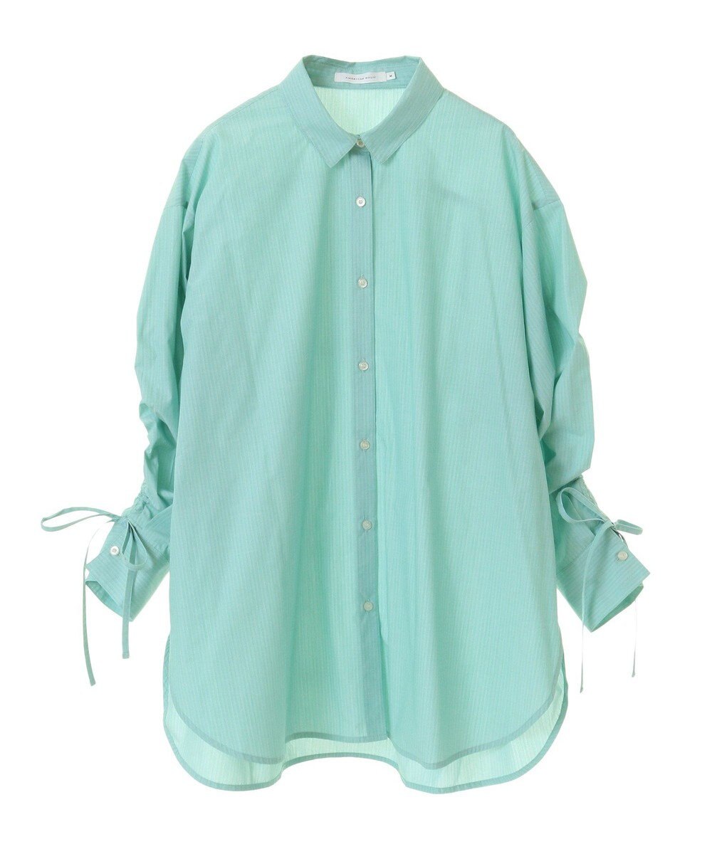 AMERICAN HOLIC イージーケアバックギャザーリボンシャツ 