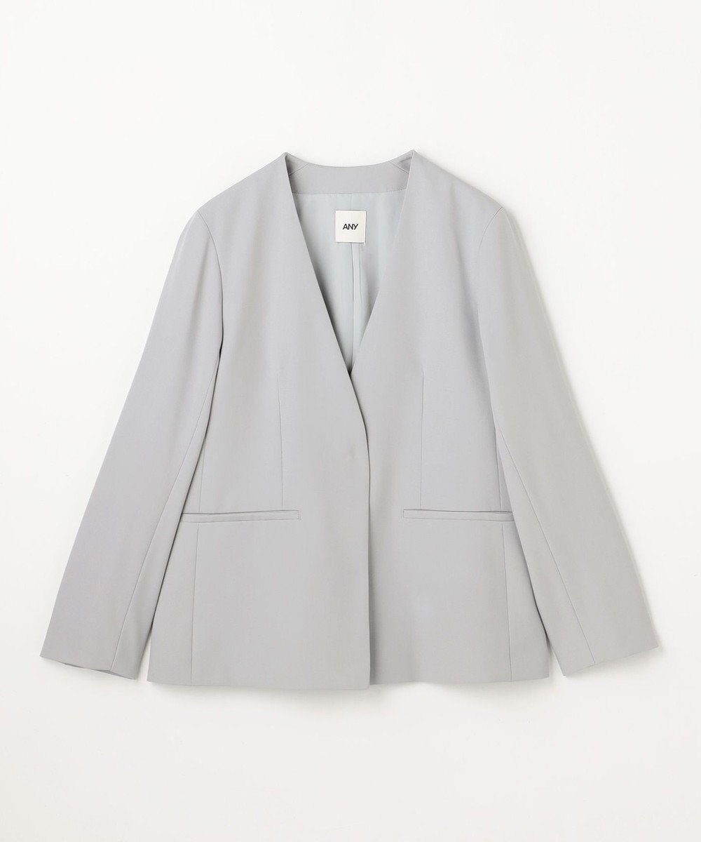 ANY L イージーケアライトストレッチノーカラージャケット 