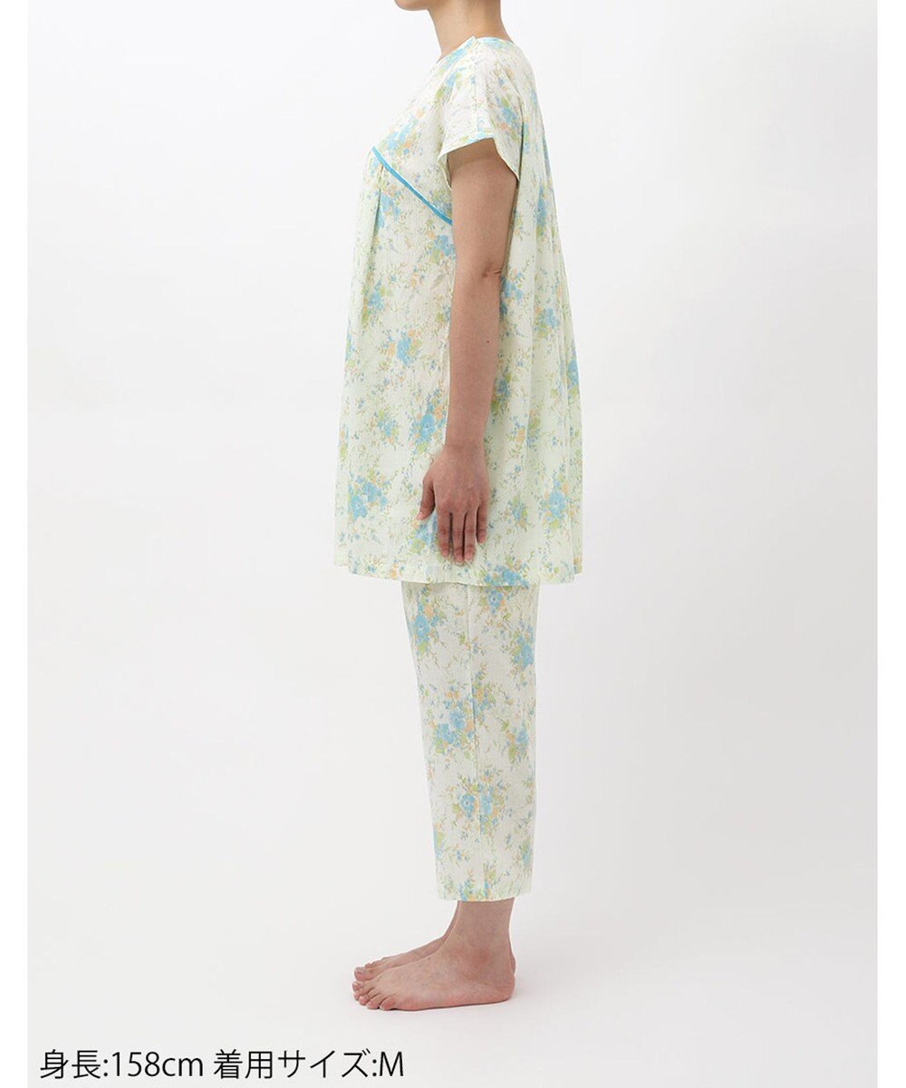 Wing パジャマ 3分袖 半袖 8分丈 綿100%(本体) 楊柳素材 夏 レディース EP8078 ウイング／ワコール 