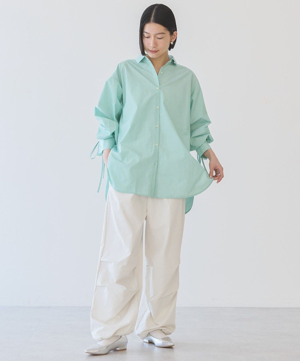 AMERICAN HOLIC イージーケアバックギャザーリボンシャツ 