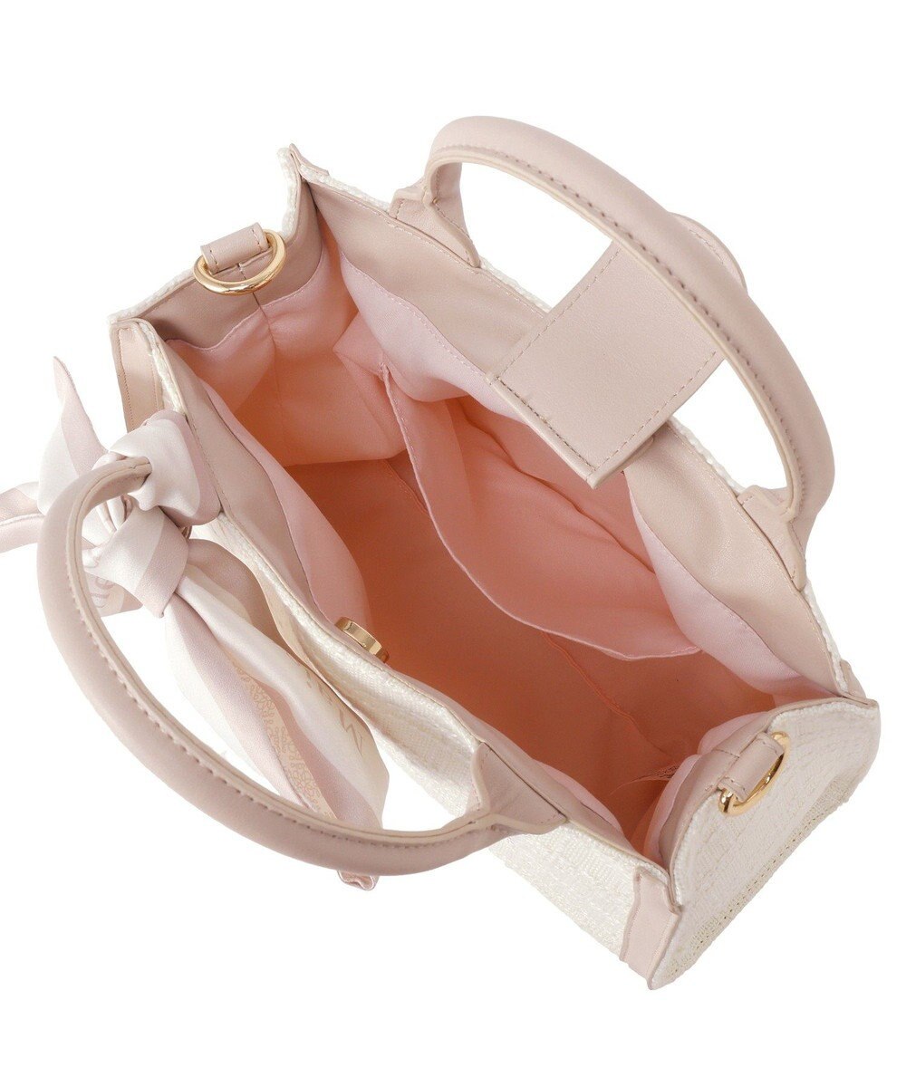 Maison de FLEUR スカーフ付きツイード2Wayバッグ 