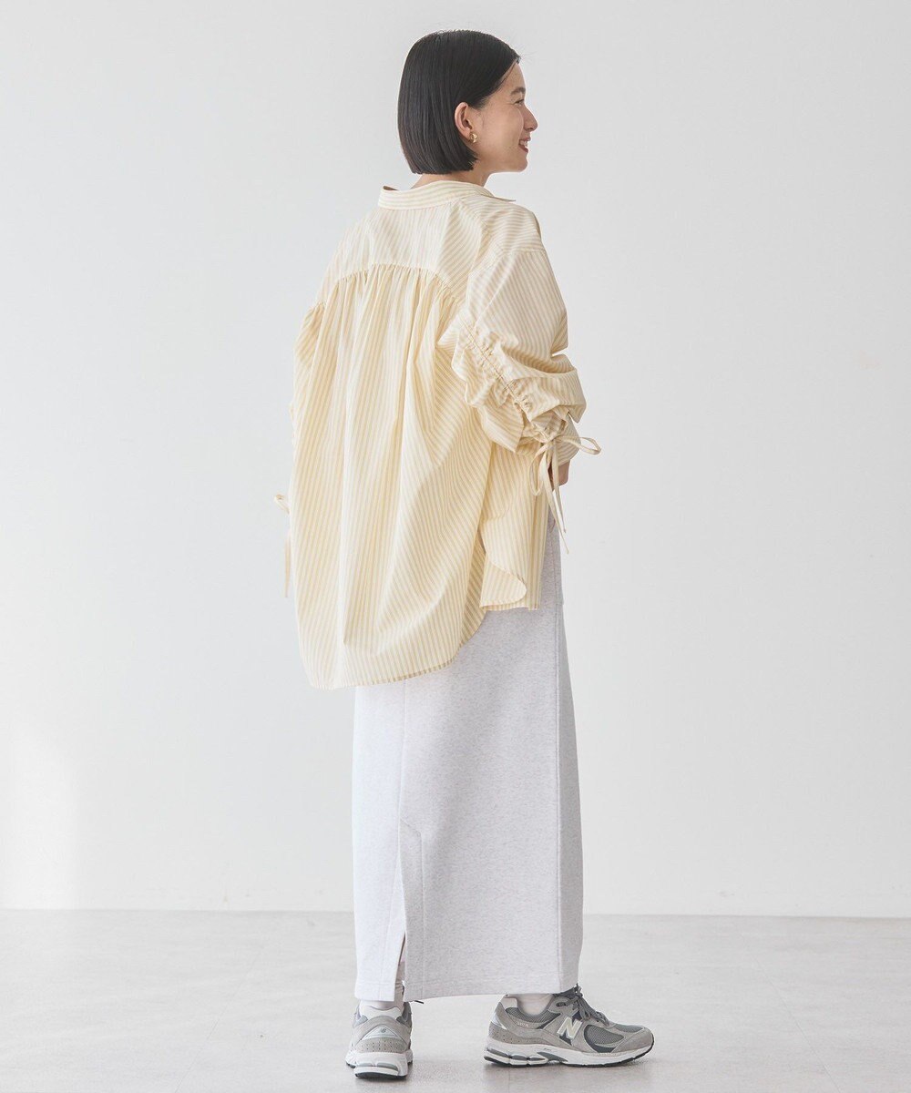 AMERICAN HOLIC イージーケアバックギャザーリボンシャツ 