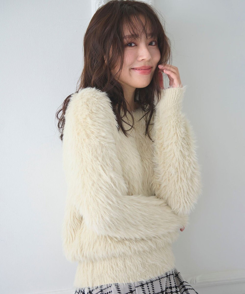 Feroux 【選べる4カラー】ゆるふわシャギー ニット 