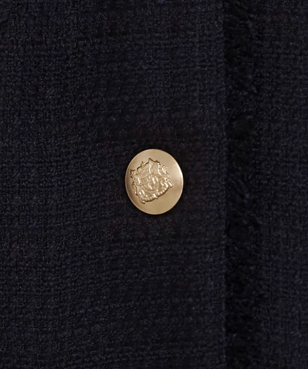 WEGO 【ANGIE VINTAGE/オケージョン対応 / セレモニー対応】ノーカラー ツイードジャケット 