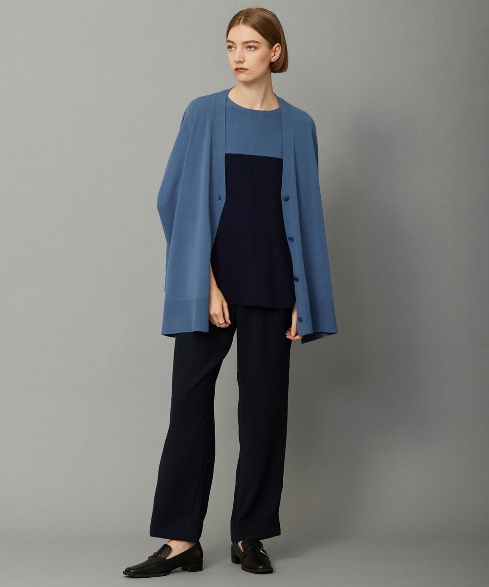 ICB 【洗える】ヴィスコースワイド Vネックカーディガン 