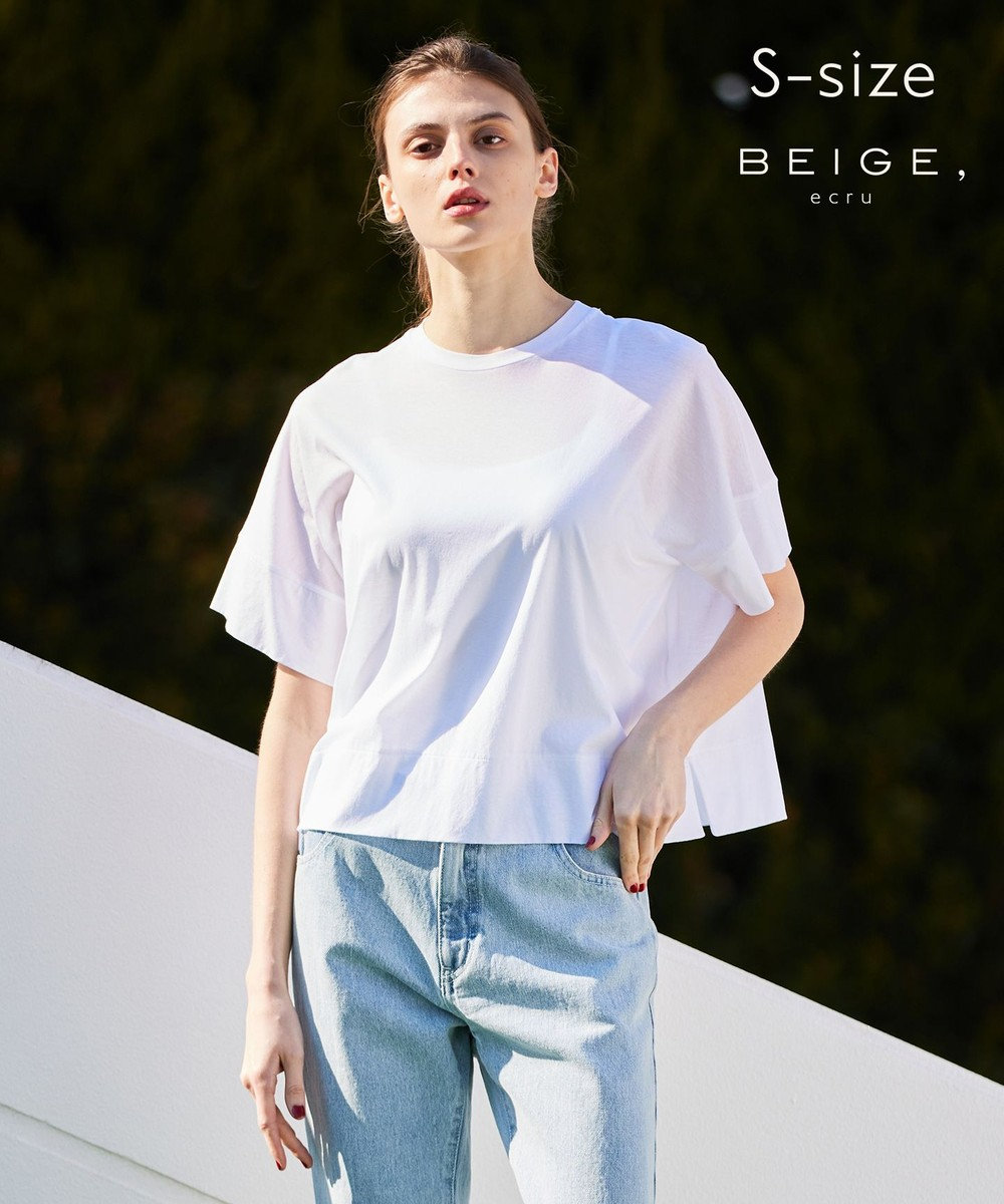 BEIGE， 【S-size】OXALIS / ビックTシャツ White