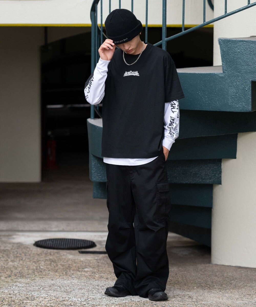 WEGO 【2点セット】アクセ付きアンサンブルグラフィックT（長袖） 