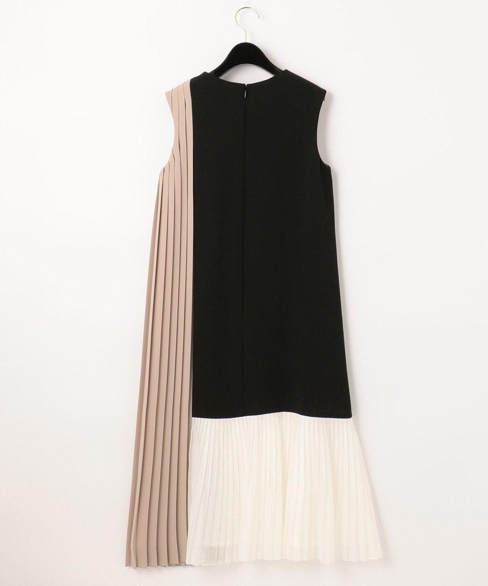 GRACE CONTINENTAL カラーブロックプリーツワンピース 