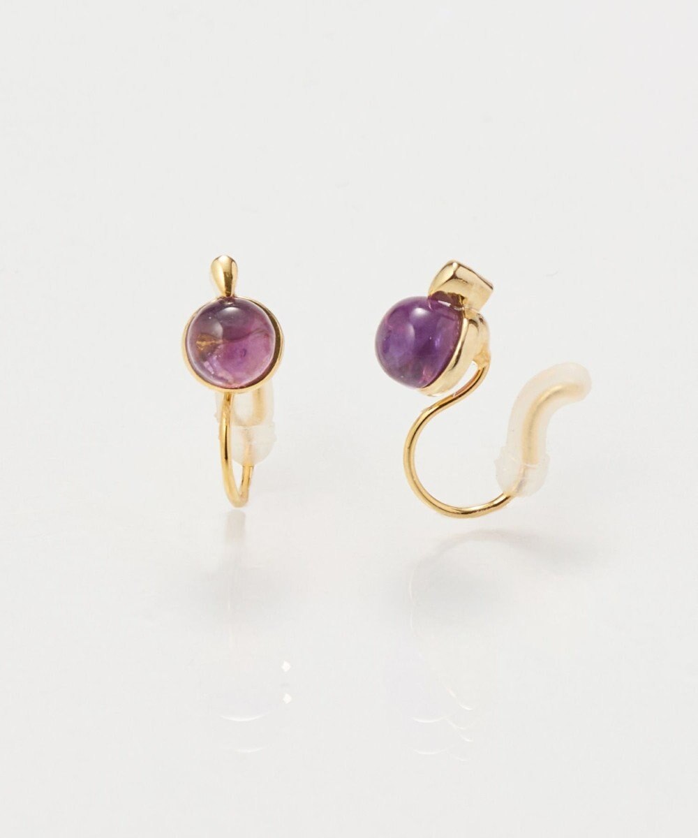 Phoebe 【痛くないシリーズ】パワーストーンライトフィットイヤリング　アメシスト/天然石 
