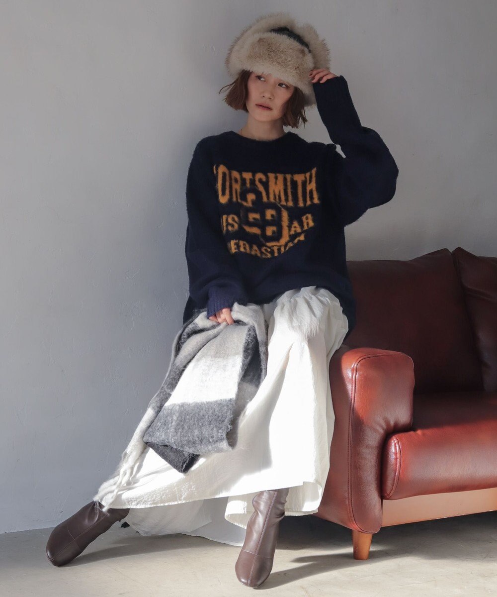 WEGO 【ユニセックス着用ITEM/MLサイズ展開/25年秋冬新作】ファジーグラフィックプルオーバー 