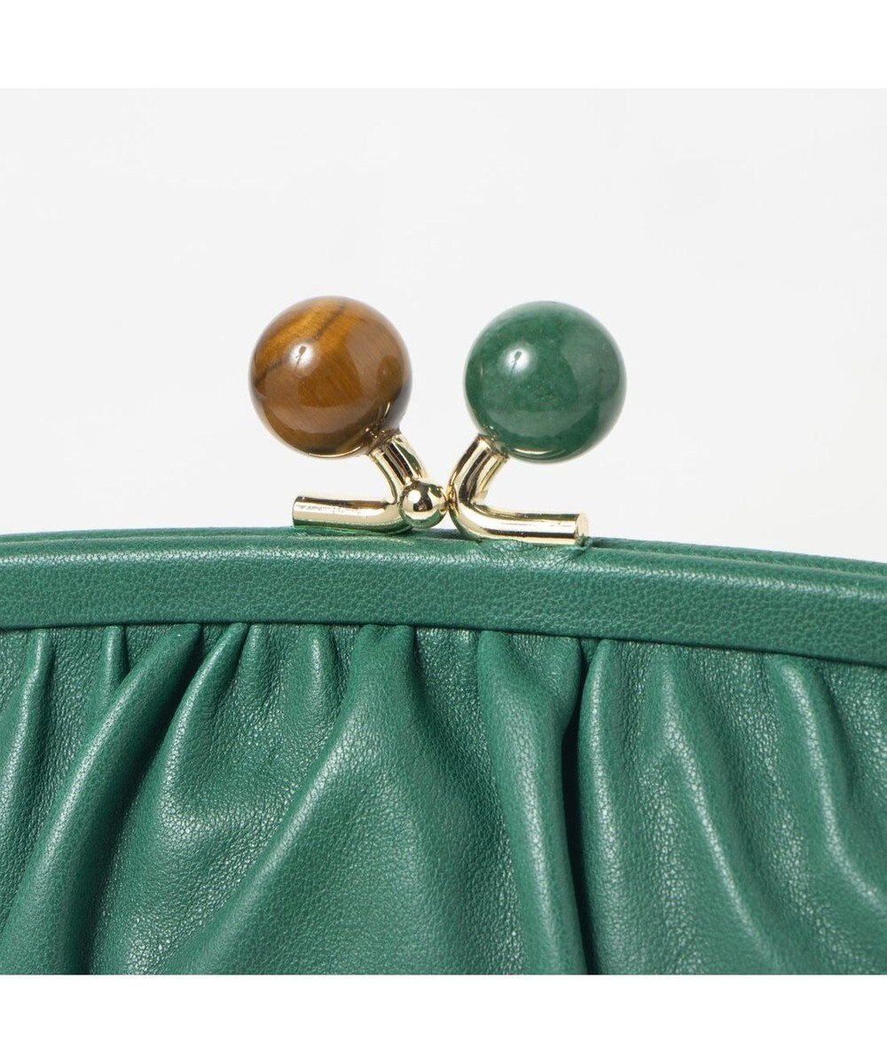 UNBILLION ペルケ perche / ジェムストーンがま口長財布 