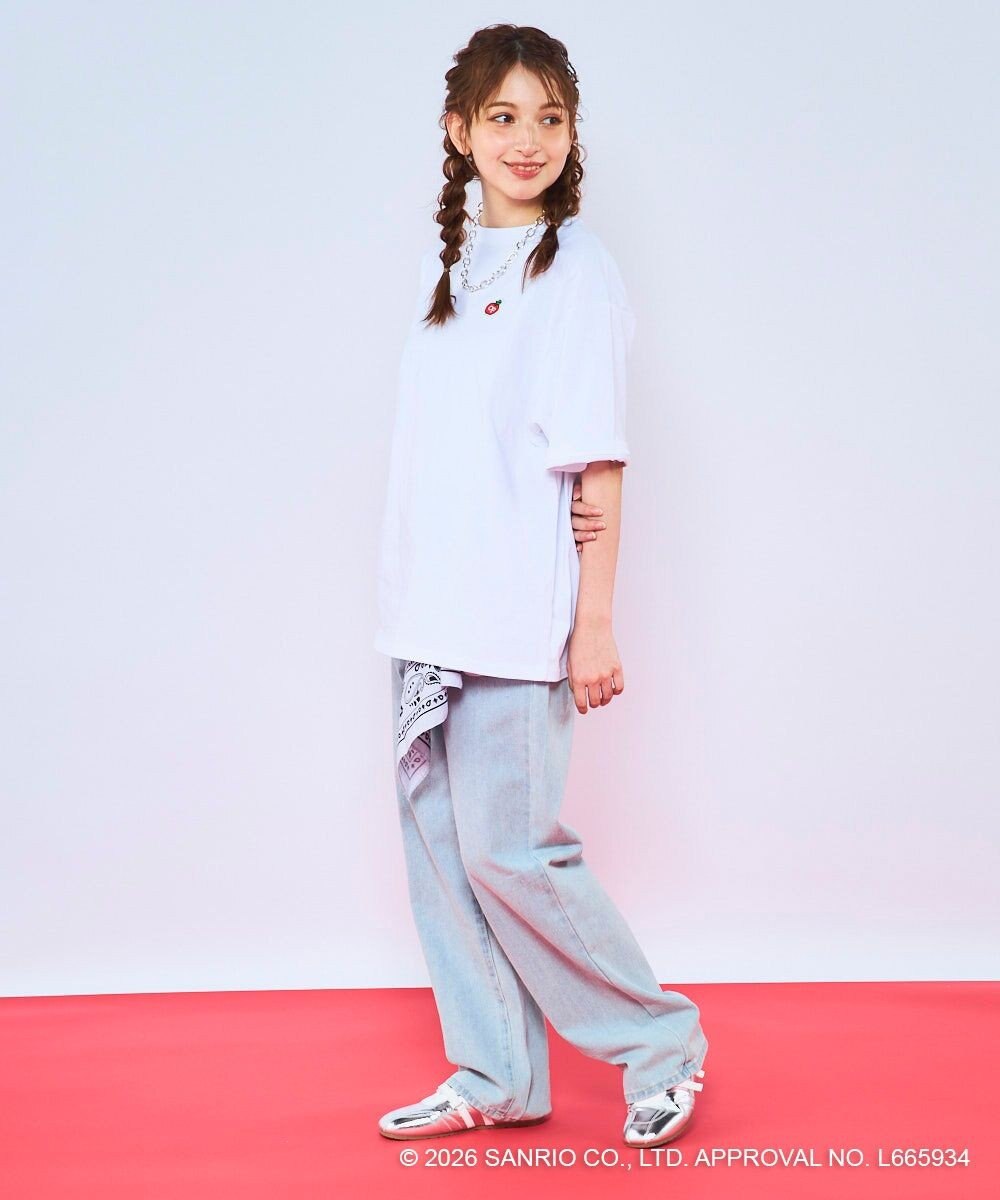 OP／FILA 【Ocean Pacific×ハローキティ】サガラ刺しゅうビッグTシャツ 