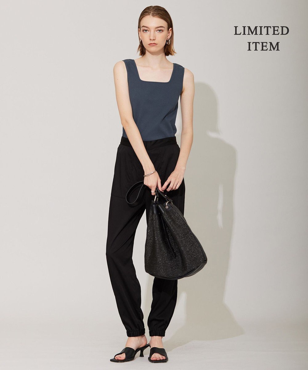 ICB L 【WEB限定・洗える】 ブロードステッチリブ タンクトップ 