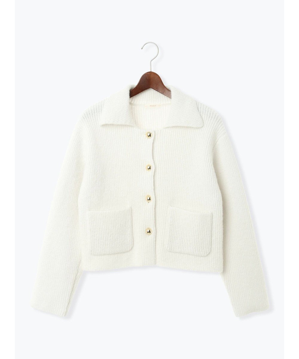 Te chichi フラットカラーメタル釦ニットジャケット《2025winter catalog item》 