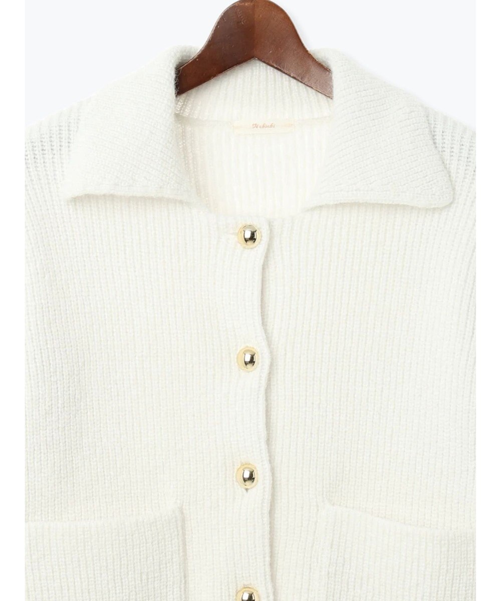 Te chichi フラットカラーメタル釦ニットジャケット《2025winter catalog item》 