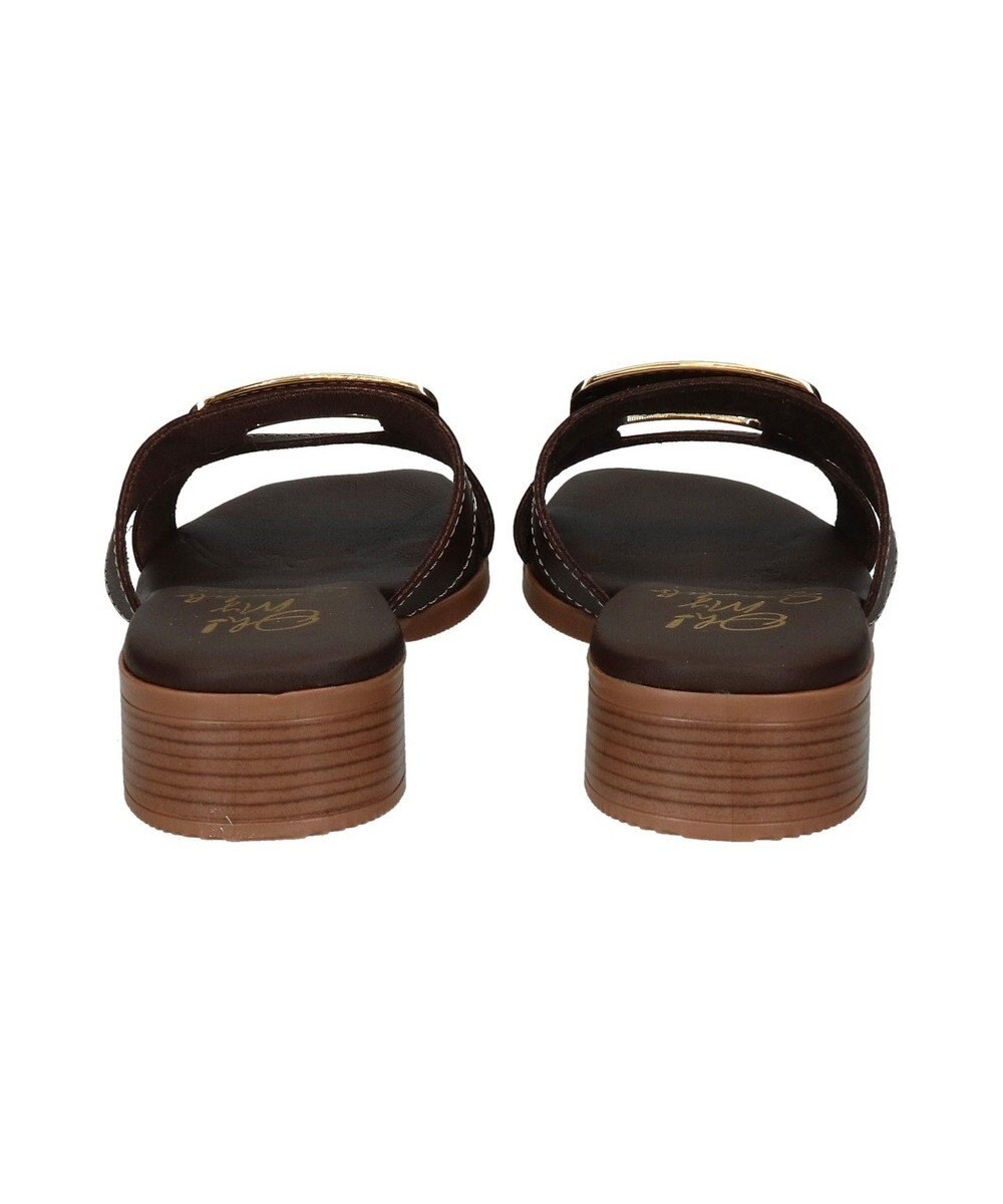 INTER-CHAUSSURES 【Oh my Sandals】メタルバックルローヒールミュールサンダル 