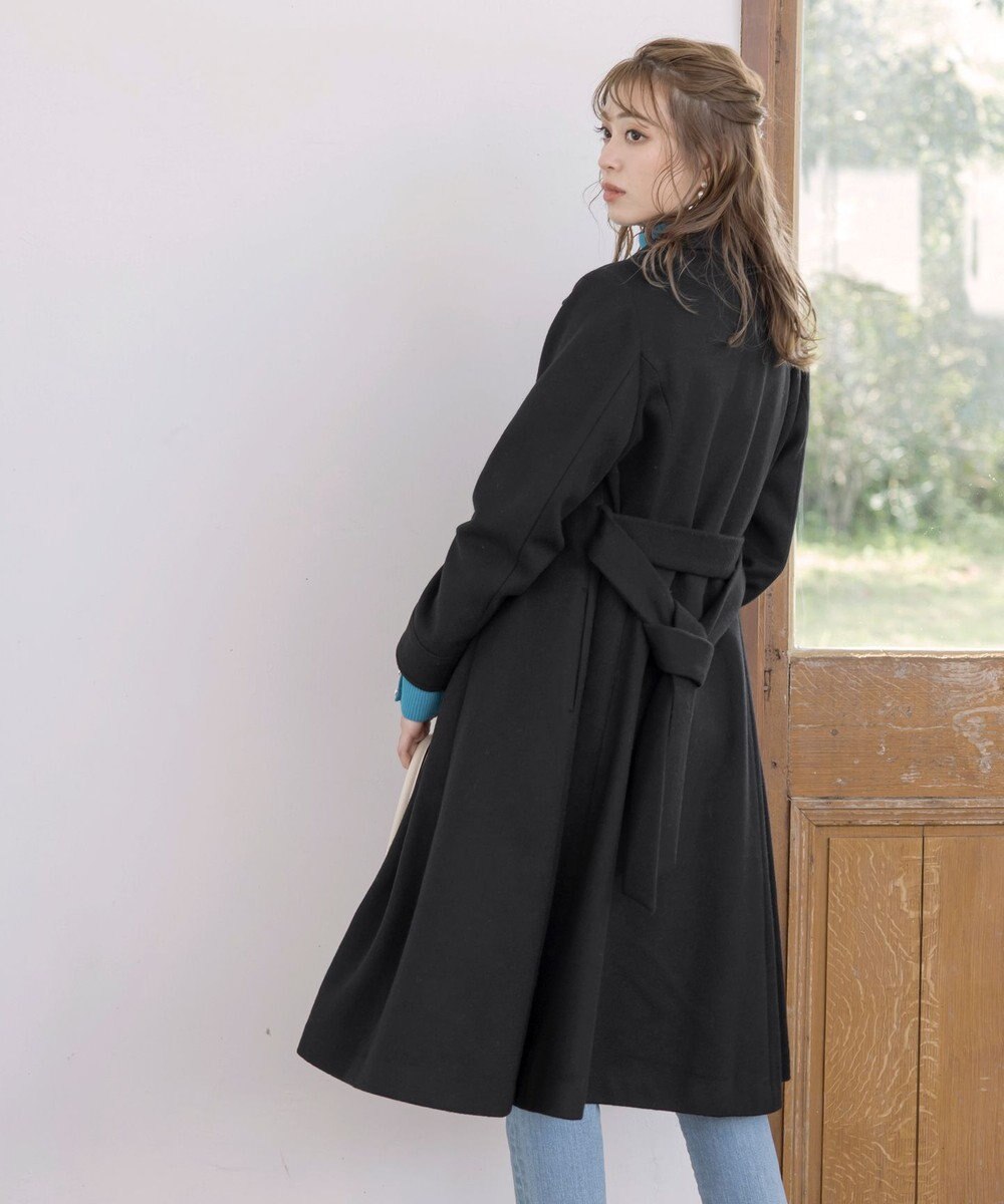 Tiaclasse L 【ウール90％】ステンカラープリンセスウールコート 