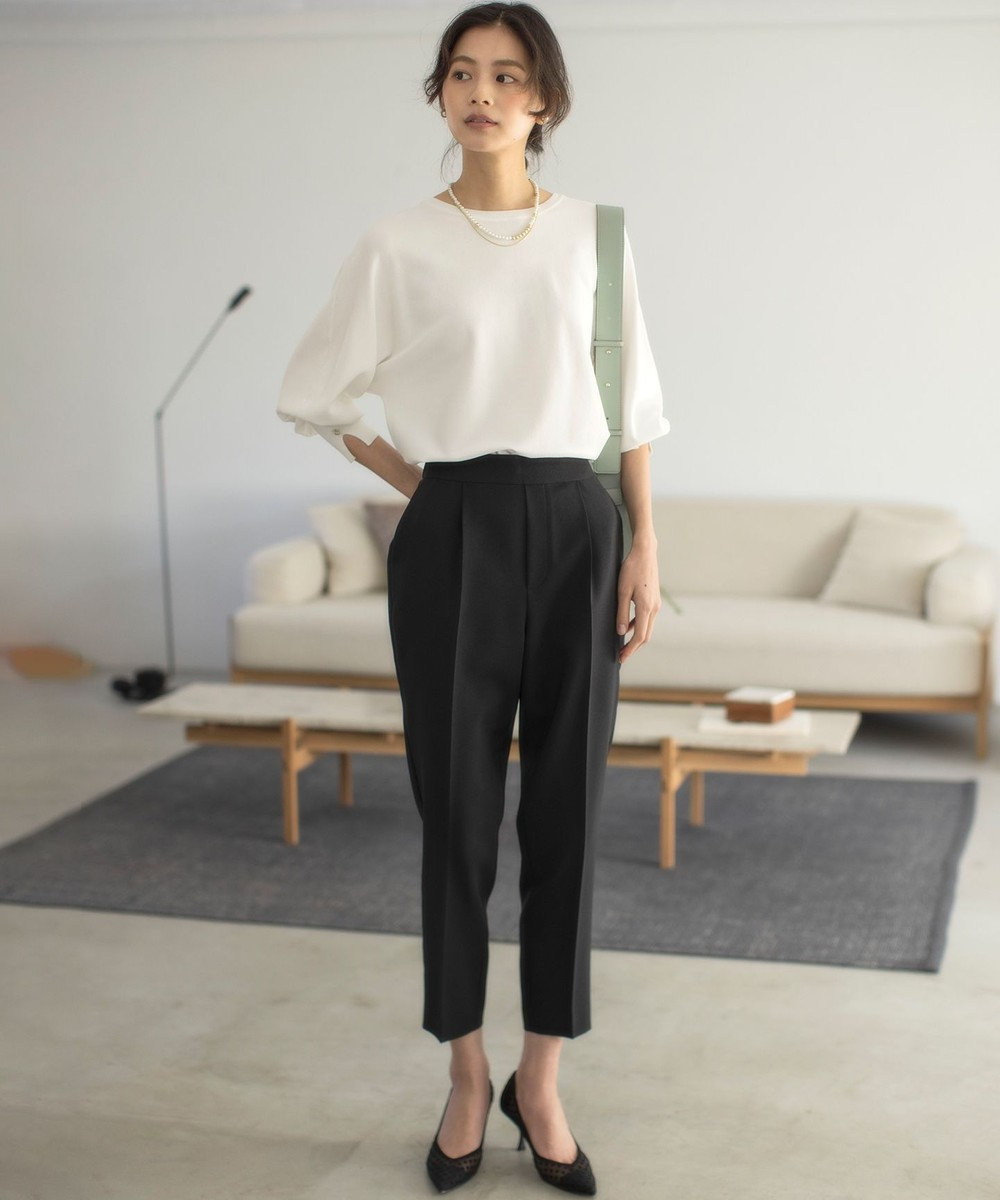 組曲 【ストレッチ・イージーケア】オシャクロス テーパードパンツ 