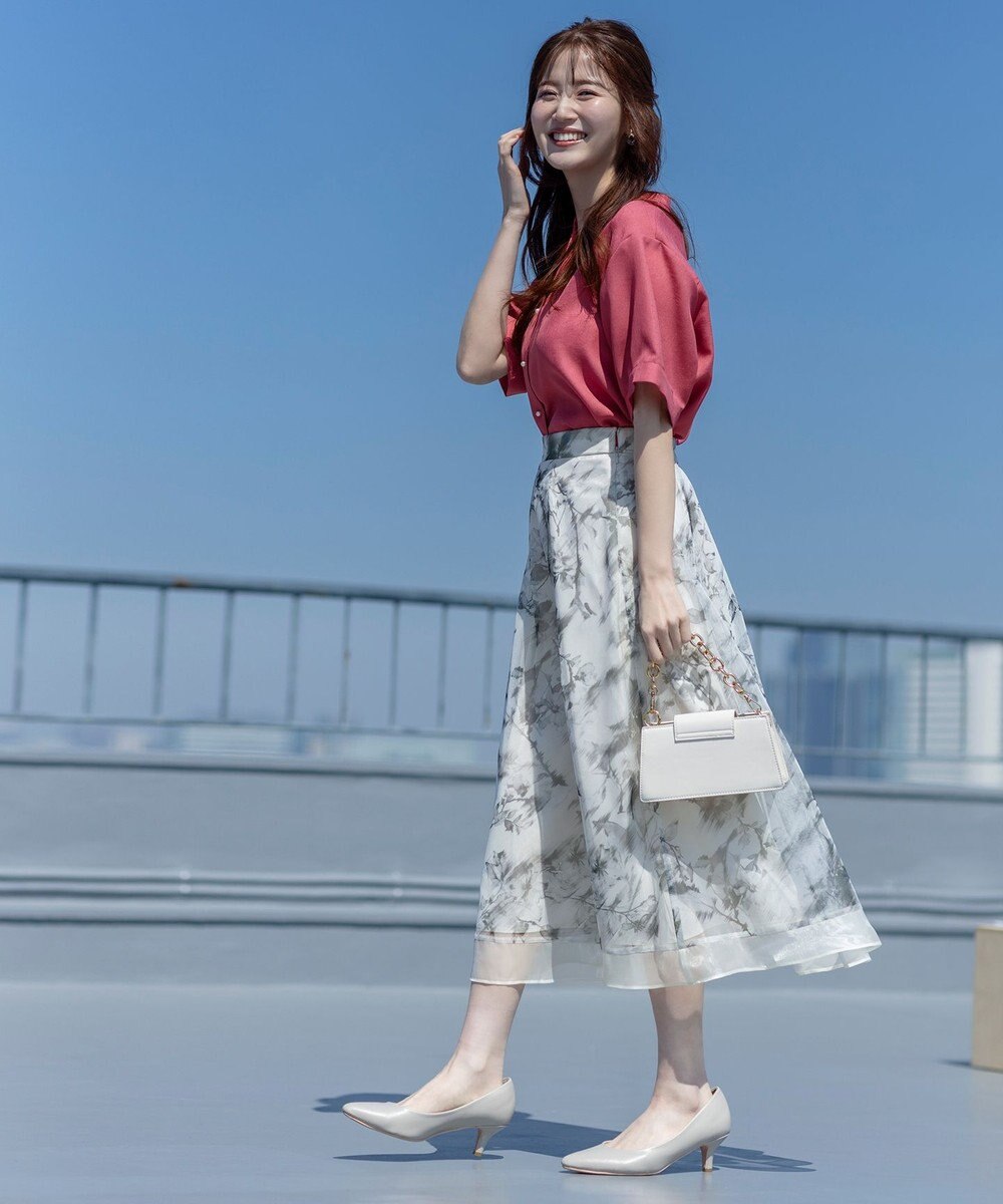 ANY SIS 【接触冷感・UVカット・速乾】スムージーポリエステル 2WAY ブラウス 