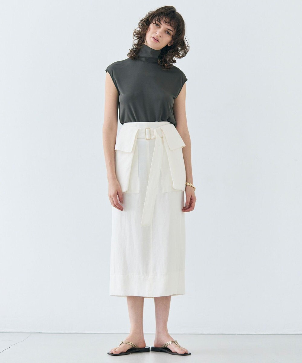 BEIGE， 【洗える・VERY 6月号掲載】MELLE / ジャージーハイネックカットソー 